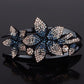 Rhinestone Double Flower Hair Clip
