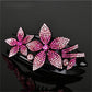 Rhinestone Double Flower Hair Clip