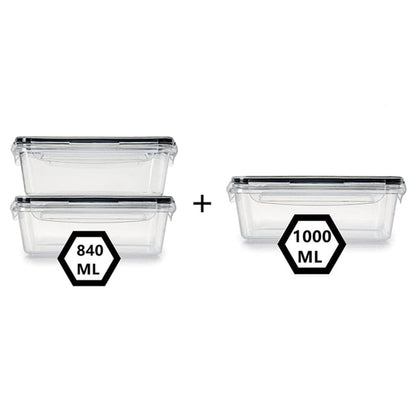 Food Storage Container with Lid, Leak Proof Snap Lock, BPA Free